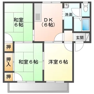 フレグランス仲沖A【2階】の間取り
