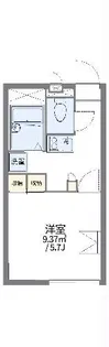 レオパレスルフラン【2階】の間取り