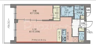 プレジオ北綾瀬ASIAN【6階】の間取り
