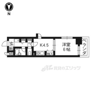 エスリード四条河原町【9階】の間取り