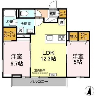 D’Bless川崎 East【3階】の間取り