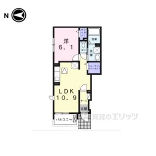 プラシード武庫町【1階】の間取り