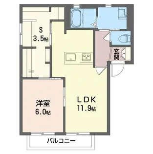 プレジオ北上尾C【2階】の間取り