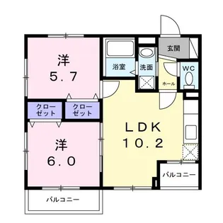 ベラシティ【3階】の間取り