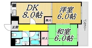 フリーデ立花【3階】の間取り