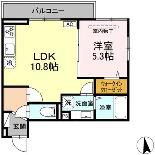 ディー パイナ 小机町【2階】の間取り