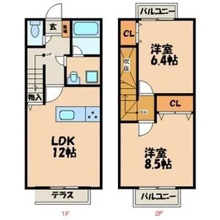 プレザントタウン【1階】の間取り