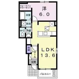 SunnyTown くわばらB【1階】の間取り