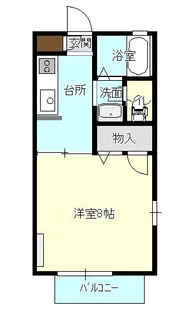 グリーンゲーブルスB棟【2階】の間取り