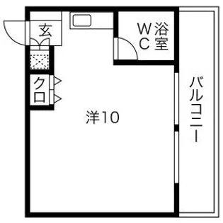 ハイツ水鐘【4階】の間取り