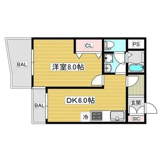 ボノエールメゾン【8階】の間取り