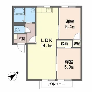 トリコローレA【1階】の間取り