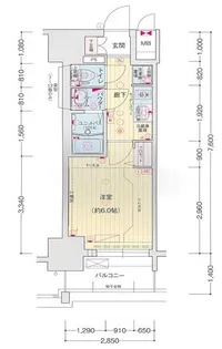 プレサンスNAGOYAシティオ【2階】の間取り