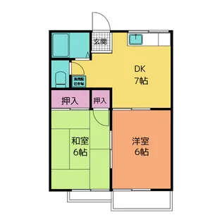 ティアラハイツ【1階】の間取り