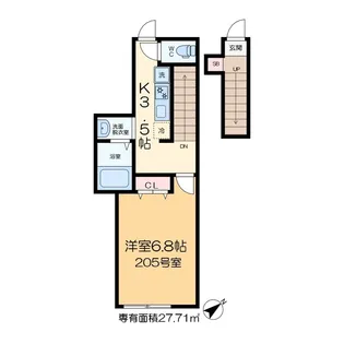 ステラテラス亀有【2階】の間取り