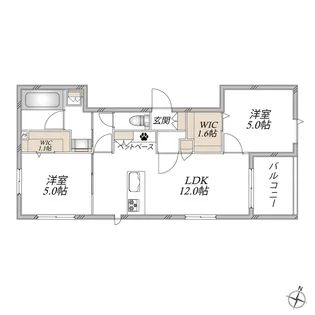クシネシャトン【2階】の間取り