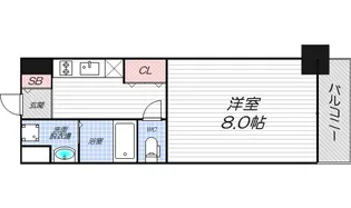 ディクス梅田東レジデンス【7階】の間取り