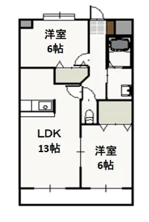 プレジール奥田【4階】の間取り
