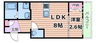 リアコート千里丘ISOUTH【2階】の間取り