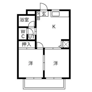 ユース宝扇【3階】の間取り