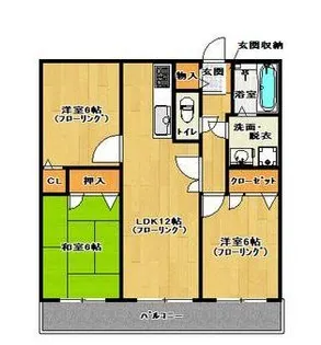 ヴェルデ空港前セントラル【1階】の間取り