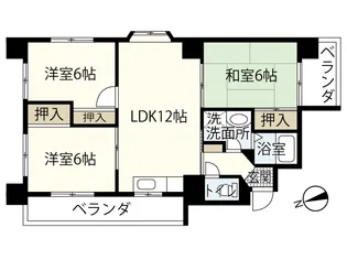 せせら壱番館【4階】の間取り