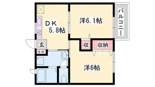 ファミール蓼野【1階】の間取り