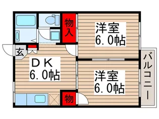 フォーブル道野辺B【2階】の間取り