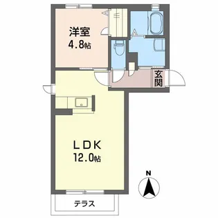 アムールG【1階】の間取り