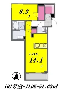 Prime Residence 赤塚【1階】の間取り