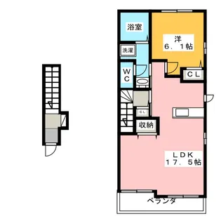 スプリング フォースII【2階】の間取り