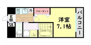 プレサンス難波フィールド【7階】の間取り