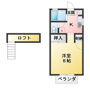 丘の上のアトリエ【2階】の間取り