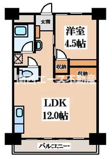 ビレッジハウス南清水タワー【3階】の間取り