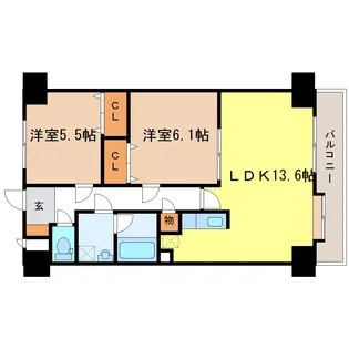 ホクレア仙台【7階】の間取り