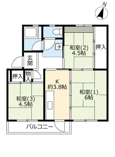 UR有野【4階】の間取り