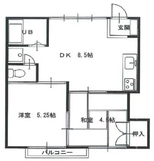 サンファスト足立【1階】の間取り