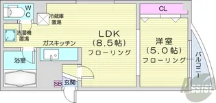 MORE TONDEN【3階】の間取り