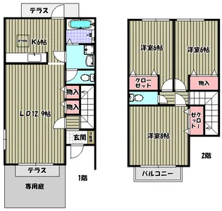 リビングタウン狭山池F棟の間取り