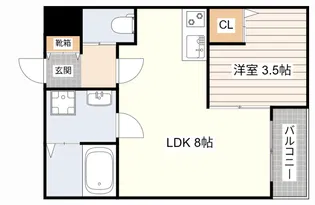 H-maison鶴橋II【3階】の間取り