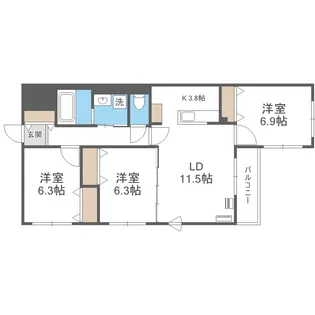 en本通17(エン本通17)【4階】の間取り
