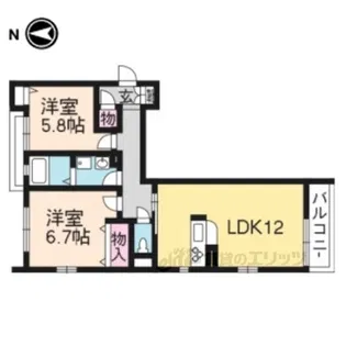 シャーメゾン吉祥院A棟【2階】の間取り