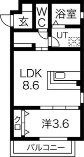 LeGioie新瀬戸駅【2階】の間取り