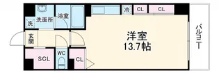 Ciel・D東梅田【6階】の間取り
