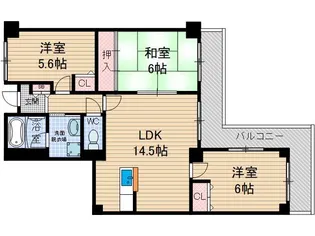ヴィル・ド・ベール【6階】の間取り