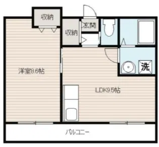山一木曽根マンション【1階】の間取り