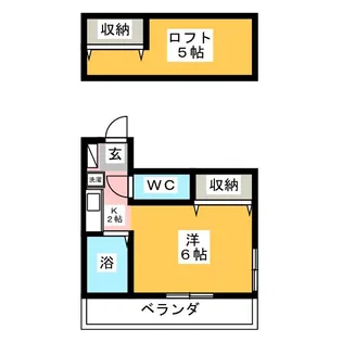 プログレンス松【2階】の間取り