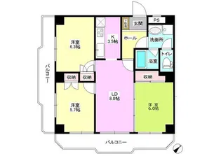 ロイヤルハイム氷川台【4階】の間取り