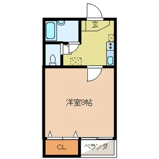 第2コーポケンモチ【1階】の間取り