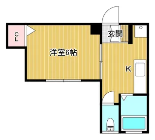 本町レジデンス【2階】の間取り